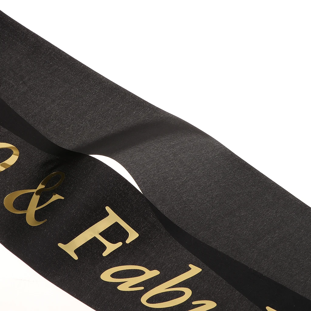 Birthday Satin Sash Gilding Numbers 30th 40th 50th 60th 70th 80th Birthday Anniversary Party Favors Supplier and Decor