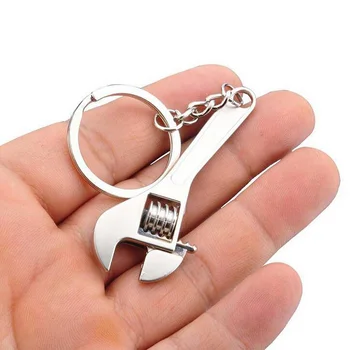 

Adjustable Mini Wrench Spanner Keychain Portable Gadgets Creative Tool Silver Metal Key Chain Creative Gift DIY Repair Tools