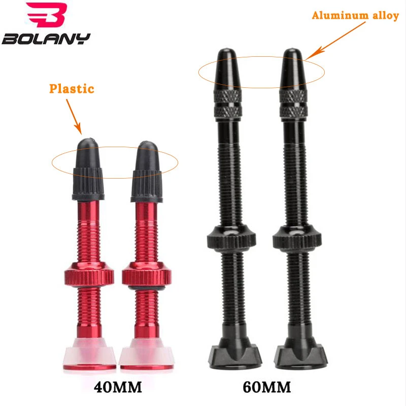 

Bolany 40mm MTB Road Bike Extender Valves Ultra-light Aluminum 1 Pair With Tubeless Presta Valve core For Bicycle Tubeless Tire