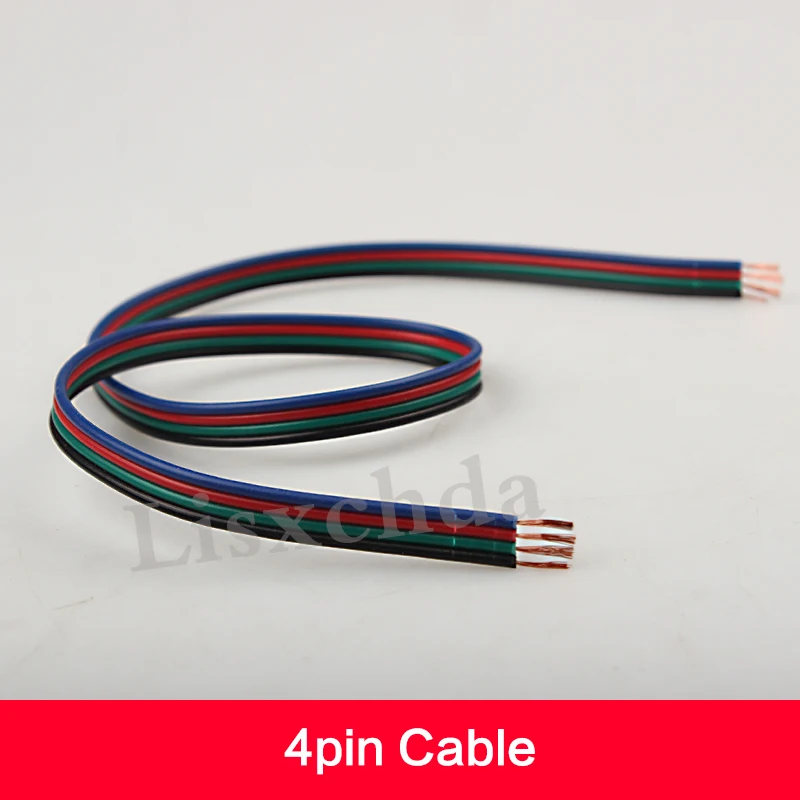 1pin 2pin 3pin 4pin 5pin красный черный кабель, луженая медь 22AWG, ПВХ изолированный провод, электронный кабель, светодиодный кабель