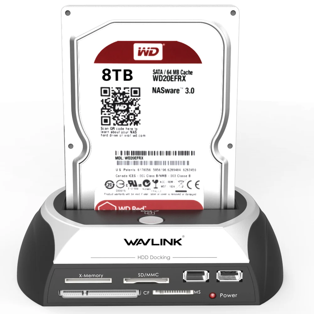 Wavlink2." /3,5" SATA HDD док-станция USAP внешний корпус жесткого диска с кард-ридером слот USB2.0 концентратор для Windows Mac