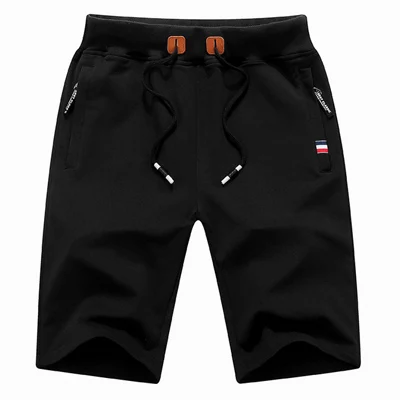 Мужские шорты летние мужские пляжные шорты хлопковые повседневные мужские дышащие бордшорты homme брендовая одежда 4XL - Цвет: Black