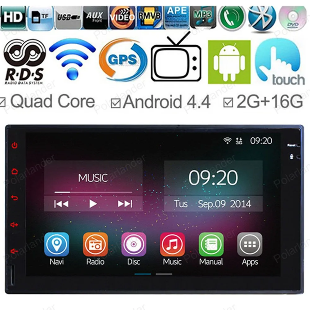 7-дюймовый HD-экран для Android 4 2 Din универсальный четырехъядерный автомобильный