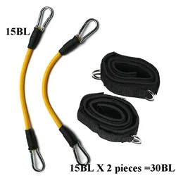 Enhanced Resistance Tubes with Ankle Straps for Comprehensive Leg Workouts and Athletic Training (Yellow)