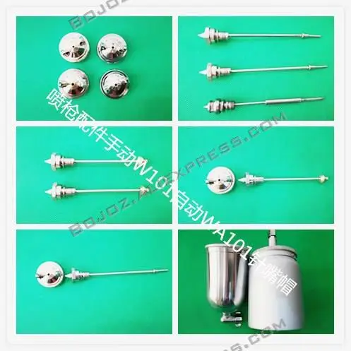 W-101 /R101 Manual spray gun accessories WA-101 /RA-101 automatic nozzle+needle+air cap repair parts | Инструменты