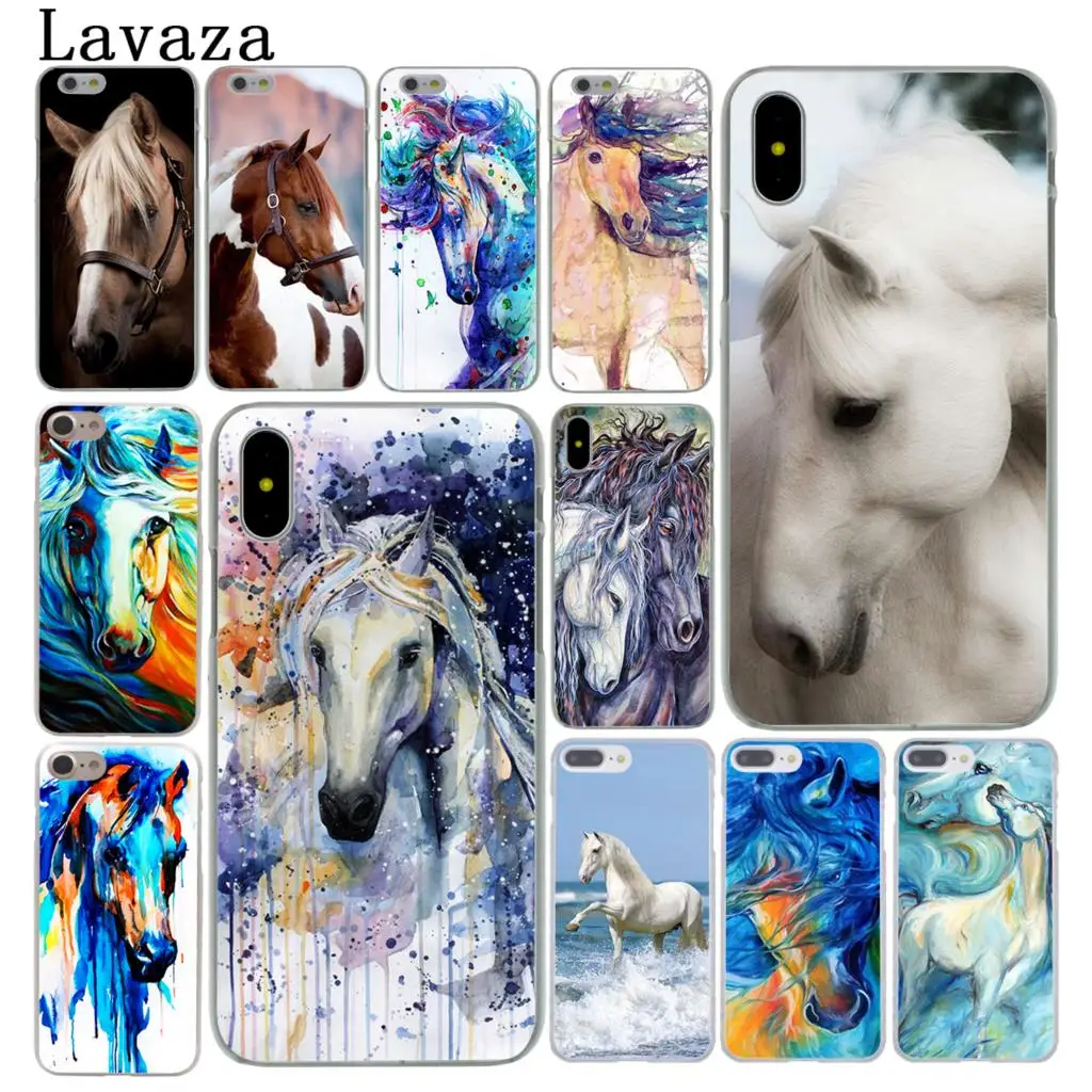 Lavaza Watercolor horse Running Horse Hard Cover Case for