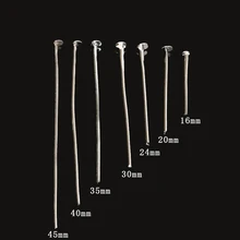 Épingles à tête blanche pour bijoux, 7 tailles au choix (16mm 20mm 24mm 30mm 35mm 40mm 45mm)
