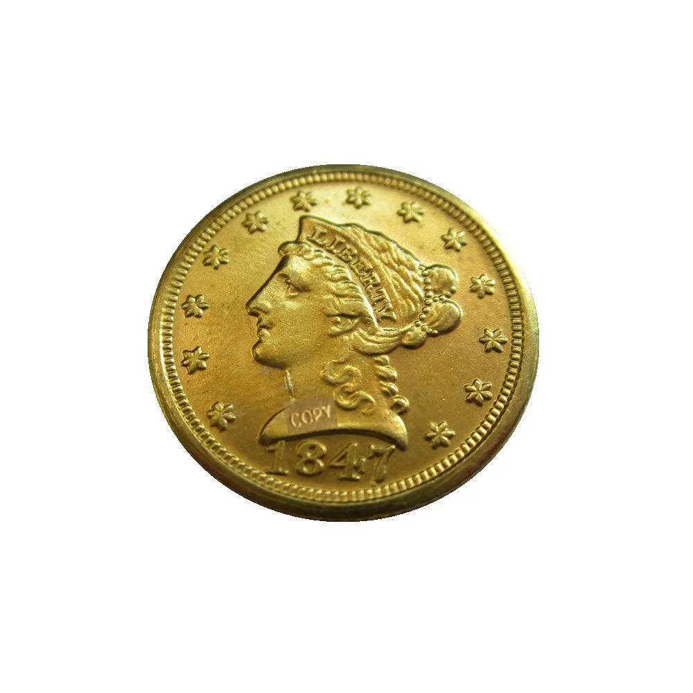Дата 1847-D 1847-O 1848 1848-D 1848-O 1849 1849-C 1849-D США$2,5 позолоченный(старинная Золотая монета в 2,5 доллара) золотые в виде копия монет