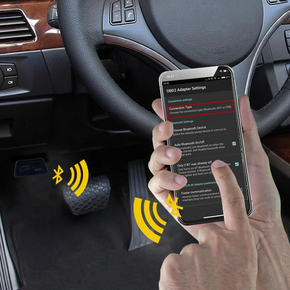 OBD2 II ELM327 V1.5 Bluetooth автомобилей ELM 327 БД сканер автоматический код читателя сканирования диагностический инструмент автомобильной