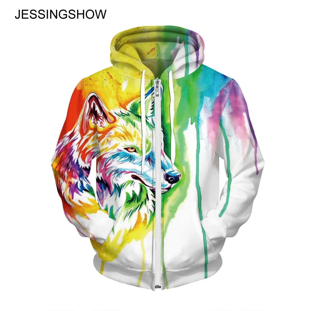 Толстовка JESSINGSHOW Мужская и женская с капюшоном длинными рукавами 3D принтом|sweatshirt