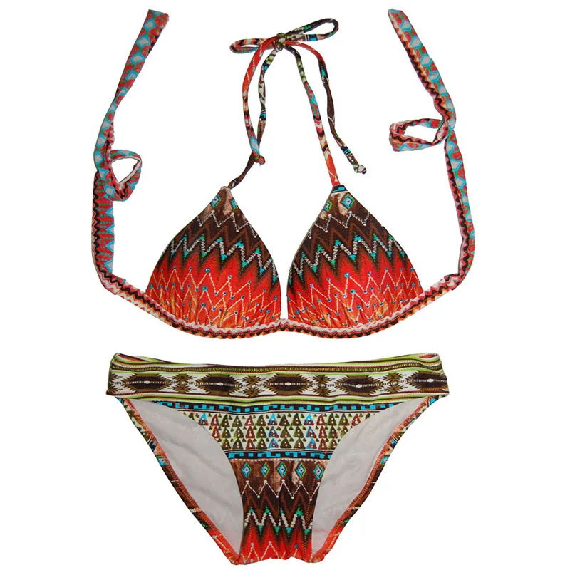 

Women's Clothing Brand New Design Bandeau Trikini Bikini Padded Push Up Swimwear Bikinis Set Swimwears Sexy Bathing Suit E123