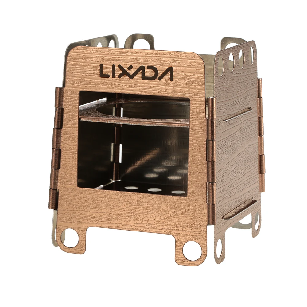 Lixada 2 цвета открытый портативный Нержавеющая сталь легкий складной карманный дровяная плита Кемпинг приготовление пищи Пикник альпинизмом Плита
