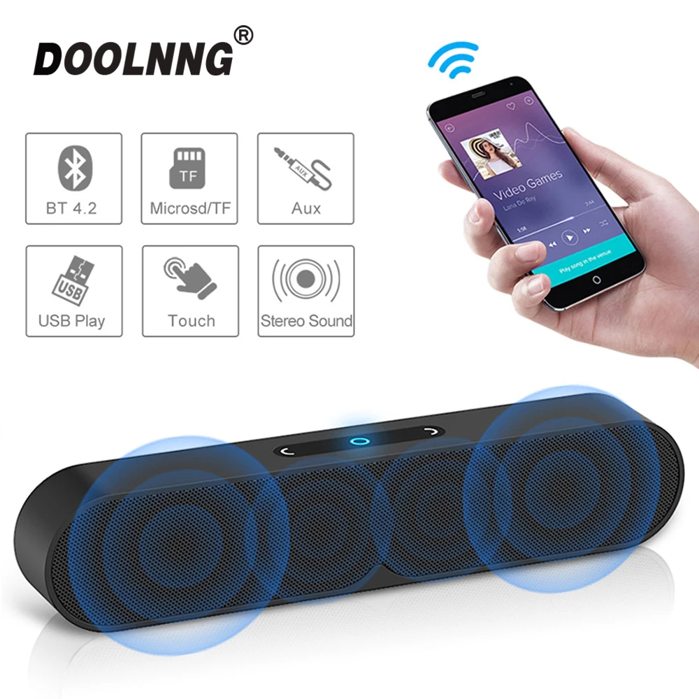 DOOLNNG F1 плюс Bluetooth Динамик Портативный Беспроводной компьютер звук Системы 3D