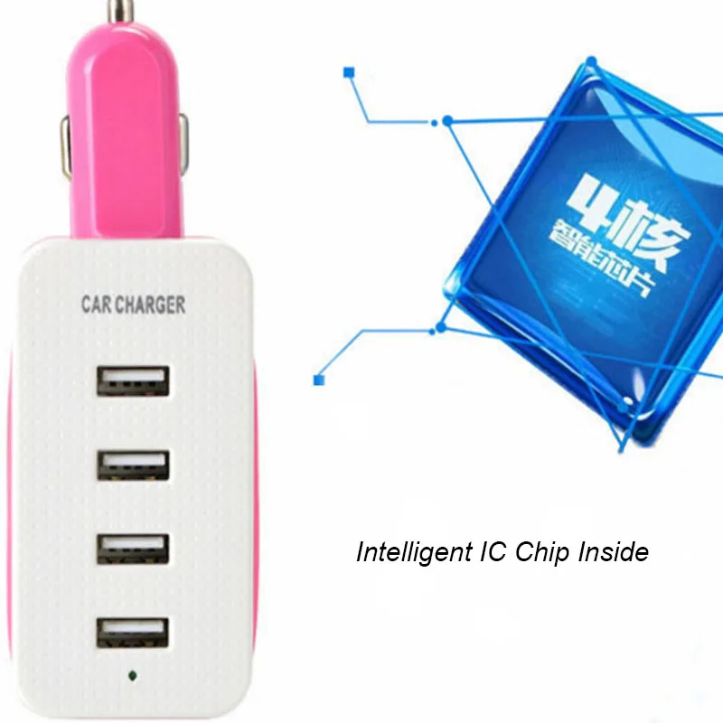 5 V/4.3A 4 портовый планшет USB Автомобильное зарядное устройство смарт автомобильное