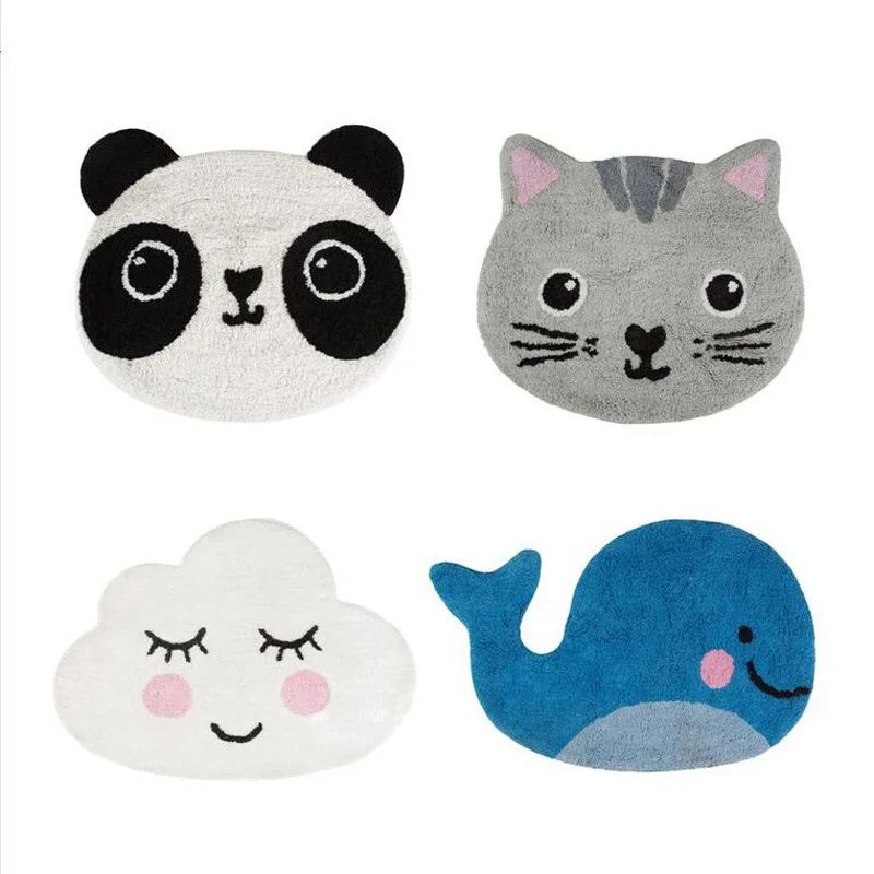

Lovely Cartoon Clouds/panda/Grey Cat Cushion Bedroom Carpet Carpets Living Room Rugs Bathroom Non-slip Mat Car Chair Cushion 60