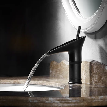 

Basin Faucets Dual Handle Vessel Sink Mixer Tap Bathroom Brass Basin Mixer Tap Black Bronze Faucet Hot and Cold Water Crane