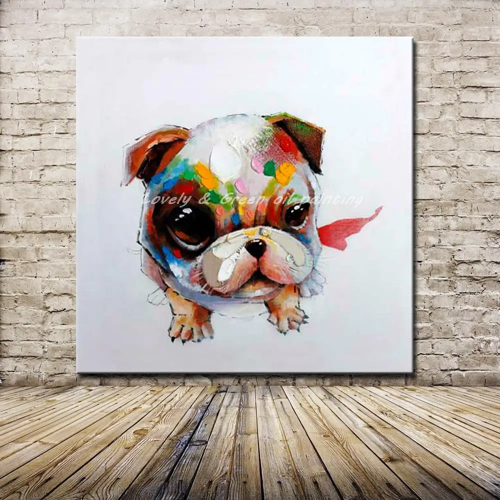 Colourful Cartoon Animal Cute Funny Dog Wall Picture