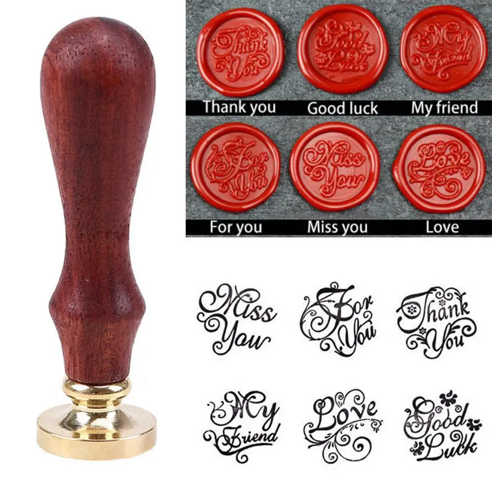 Vintage Brass Head Handle Wax Sealing Stamp Sealing Stamp DIY
