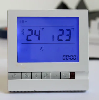 

Free Shipping Central Air Conditioning Thermostat LCD Digital Display SML-605 for 4 pipe Fan Coil Unit with Back Light