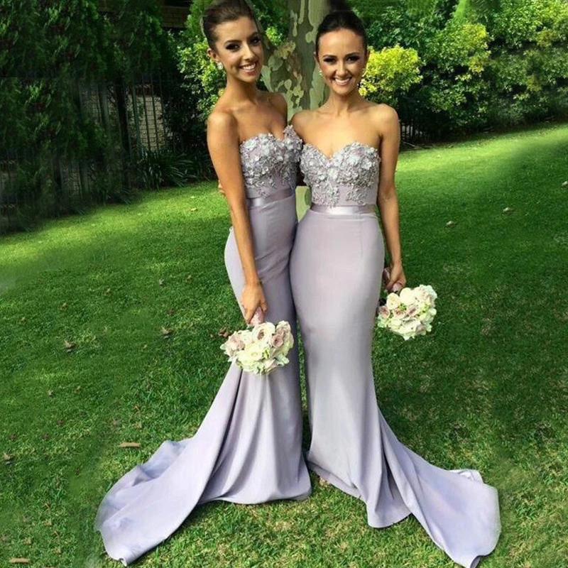 strapless bridesmaid dress