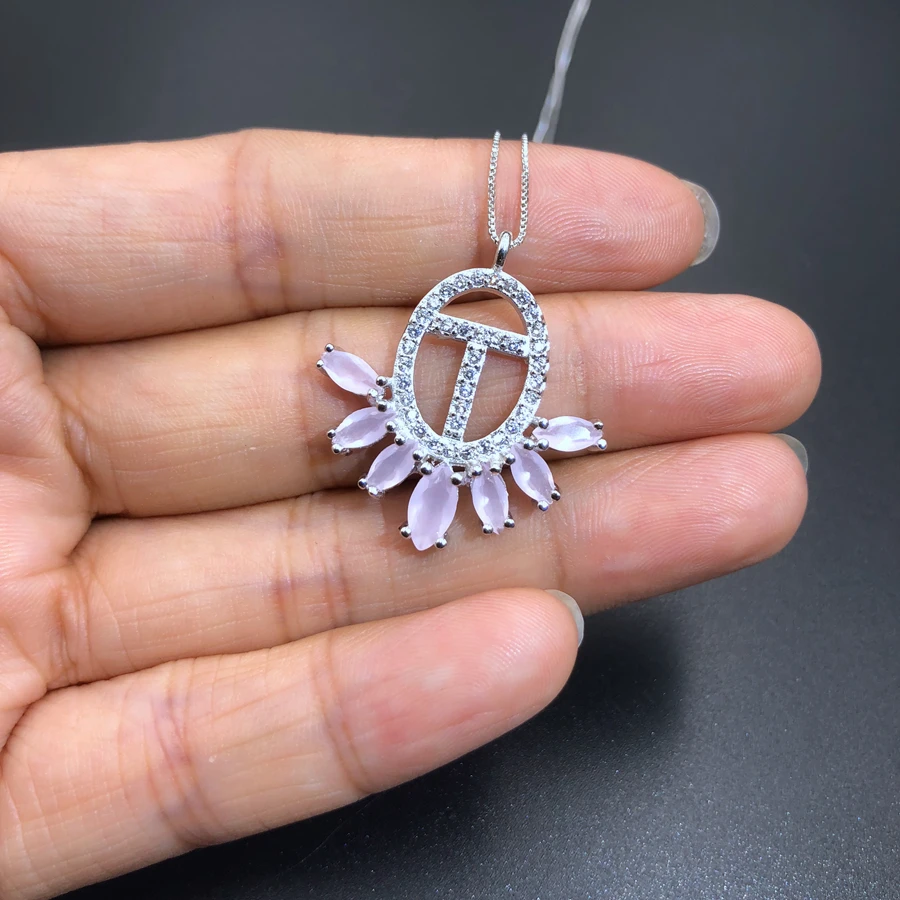 T PINK Letter necklace