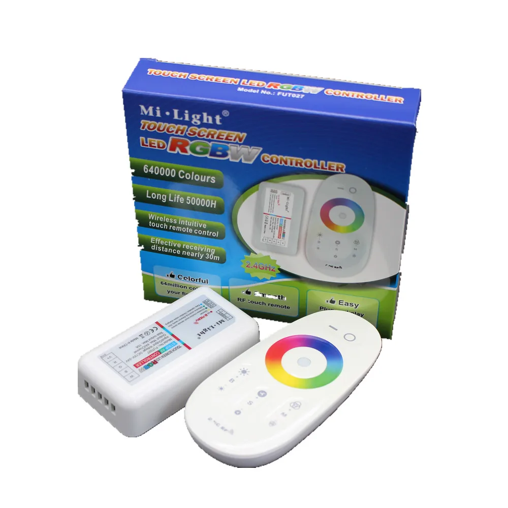 MI LIGHT DC12 24A 18A RGBW led controller 2.4G touch screen RF remote control for led strip/bulb