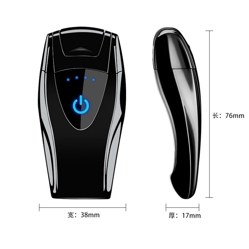 USB зажигалка с сенсорным датчиком ветрозащитная металлическая беспламенная