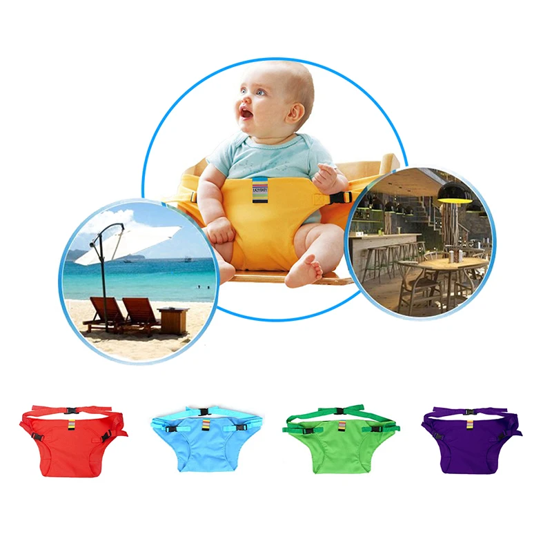 

2019 New Solid Baby Dining Chair Safety Belts Portable Seat Lunch Seats Stretch Wrap Feeding Harness Infant Booster Cushion
