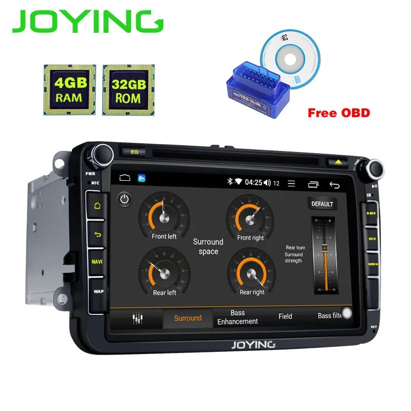 

JOYING car radio player 2 din support 4G Octa Core Android 8.1 4GB DSP no CD/DVD player for Volkswagen/Seat/Skoda DSP free OBD