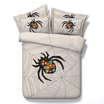 

spider Digital print Bedding Set Quilt Cover Design Bed Set Bohemian a Mini Van Bedclothes 3pcs Large size 260*225cm JF206