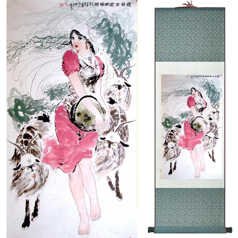 

Traditional Chinese pretty girls painting Home Office Decoration beauty girl painting19060803