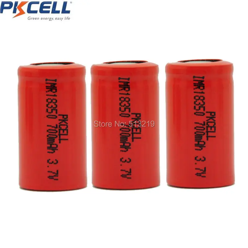 

3 x IMR18350 700mah 3.7V Li-ion lithium Rechargeable Batteries 5C 10A Batteria
