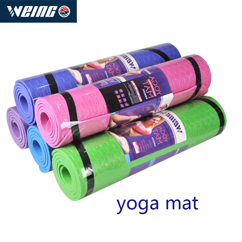 

WEING 610*1900*8mm PE Yoga Mat color five, Fitness exercise Yoga Mat, body shaping beauty