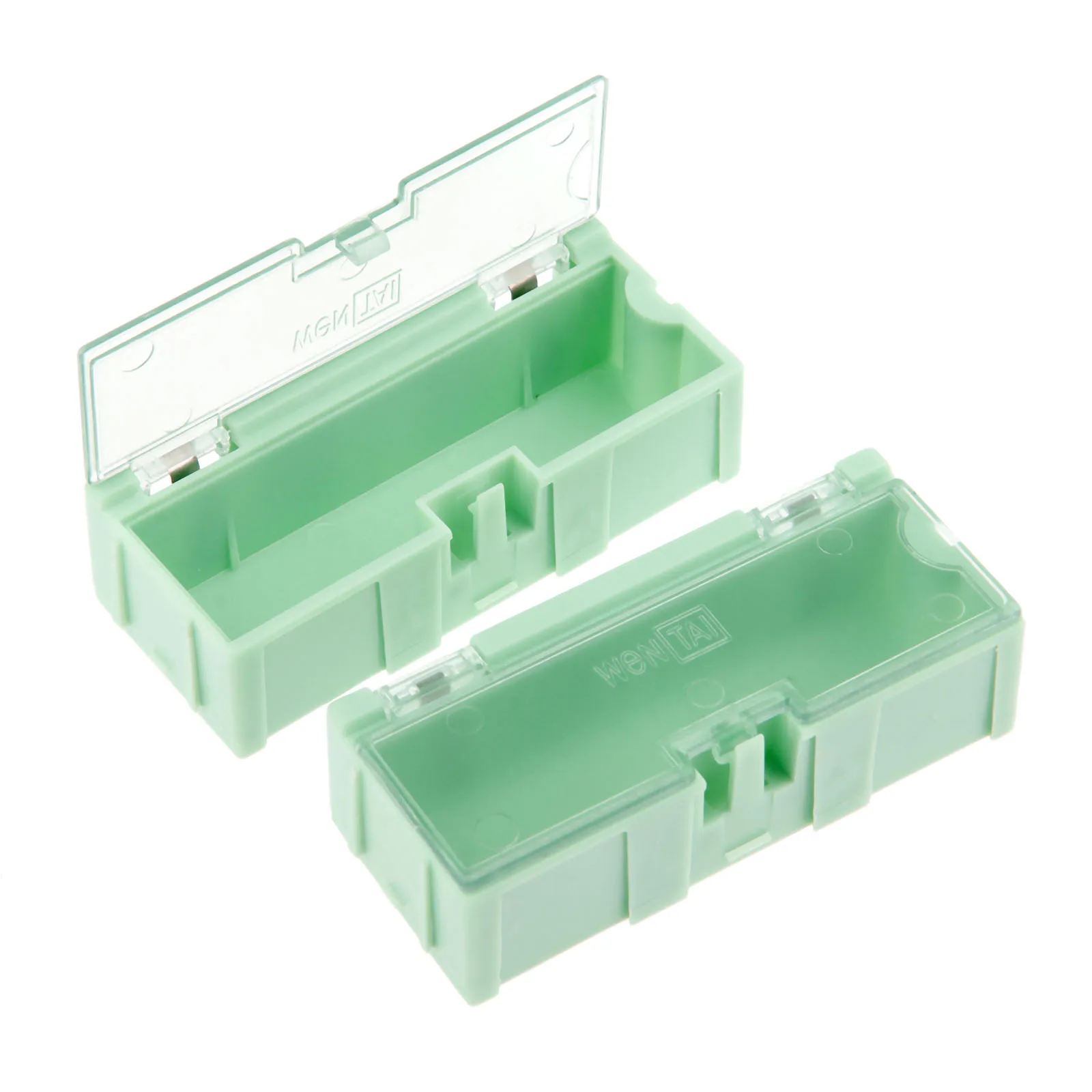 DRELD 5 шт. SMD SMT компонент ящики для хранения контейнеров электронный чехол больше ювелирных изделий Чехол коробки для инструментов зеленый 75*32*21 мм