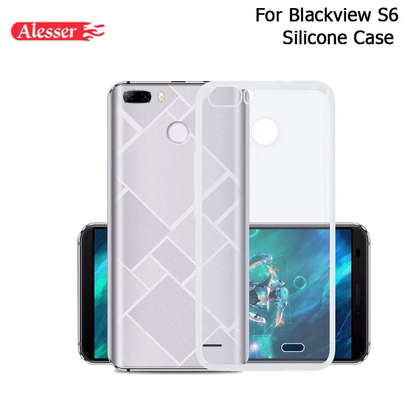 Alesser For Blackview S6 Silicone Case Transparent Protective Back Cover Anti-knock Shell Mobile Phone |