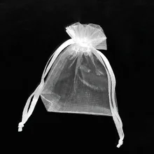Бусины Из Органзы doreenbeads, ювелирные сумки, тянущиеся Прямоугольные Белые тканевые Сумки для подарков, ювелирные изделия 7 см х 5 см(2 6/" х2"), 5 шт, Новинка