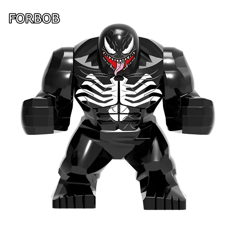 2019 New Compatible Legoing Black Venom with Red Tongue Marvel Anti Hero Venom Minifigs Figurines Building Blocks Toys for Boys