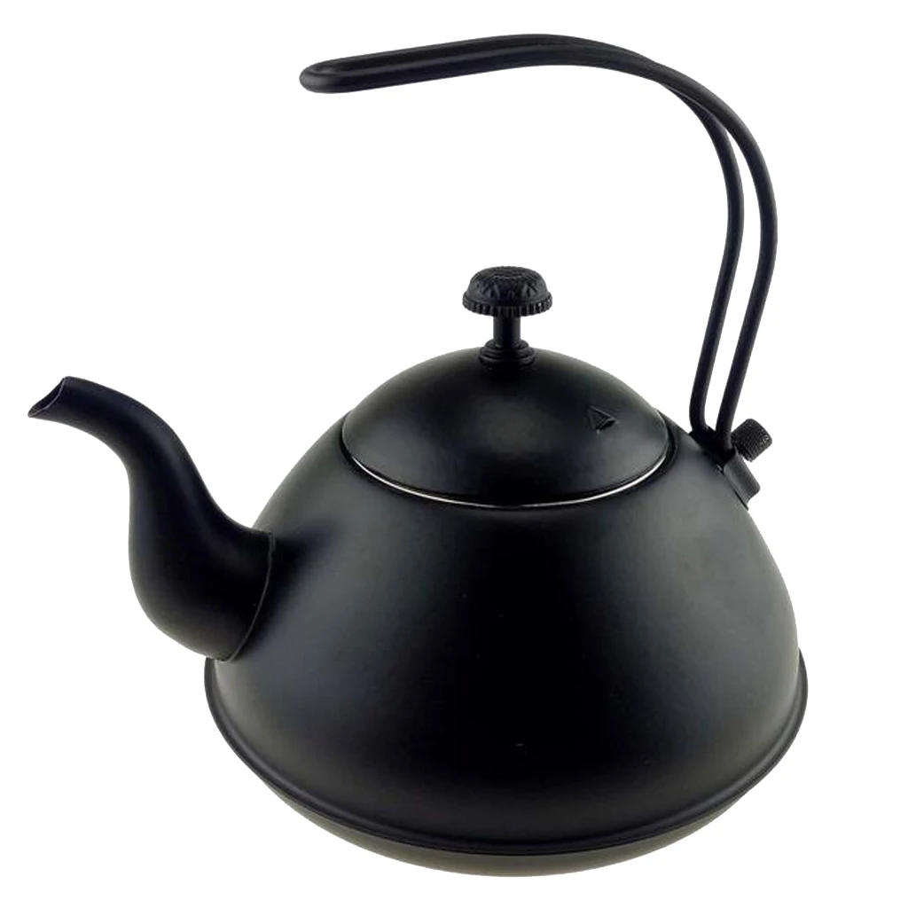 MagiDeal 2L Teakettle with Handle Stainless Steel Kettle Induction Fast Boiling Coffee Tea Pot Black