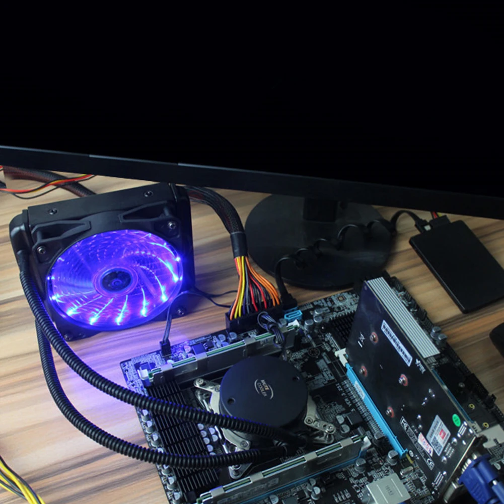 Универсальный 12V pcu радиатор водяного охлаждения ПК кулер cpu бесшумный