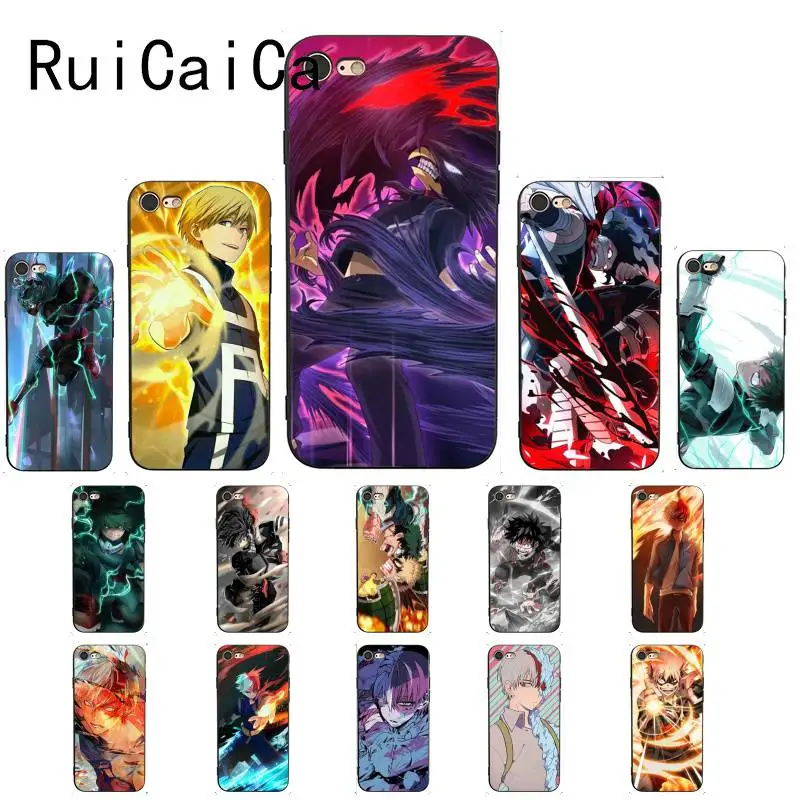 

RuiCaiCa My Hero academia cool anime TPU Soft Black Phone Case For iPhone 8 7 6 6S Plus X XS MAX 5 5S SE XR 11 11pro 11promax