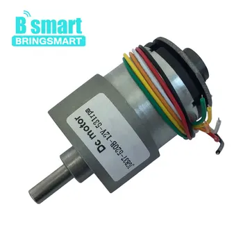 

Bringsmart GB37-520B 12V DC Geared Motor With Encoder Disk 12-1600rpm Mini DC Encoding Board Motor for Home Application DIY Part