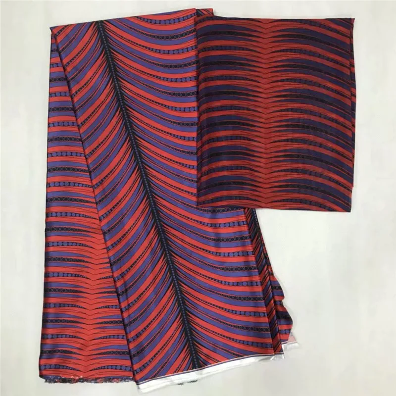 

DF!2018 Popular Wax fabric Top Quality Vintage Silk wax cloth African Wax Prints Fabric 4+2yards/lot for Party Dress ! L102972