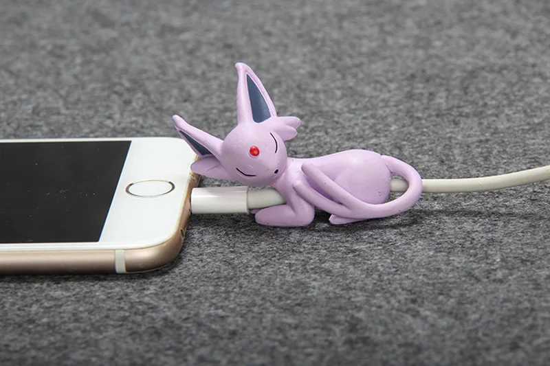 6 шт./компл. животных эльф кабель укус pikachue животных кабель среднего класса против царапин для IPhone Android телефоны Зарядное устройство Мощность синхронизации USB устройство для сматывания шнура питания