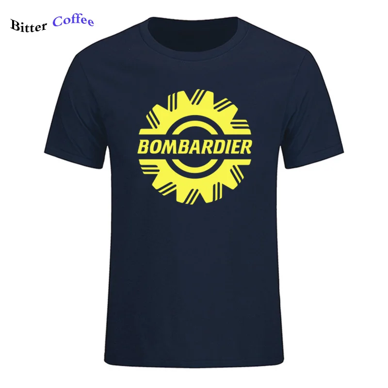 Мужская Винтажная Футболка Bombardier летняя футболка с логотипом мотоцикла большие