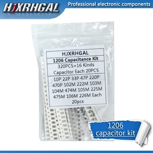 16values*20pcs320pcs 1206 SMD Capacitor assorted kit 10pF~475M component diy samples kit new and original hjxrhgal