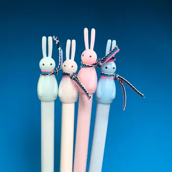 

4pcs/lot 0.5mm Kawaii Cute Round necked Rabbit Gel Pens fine point Japanese Stationery School Supplies