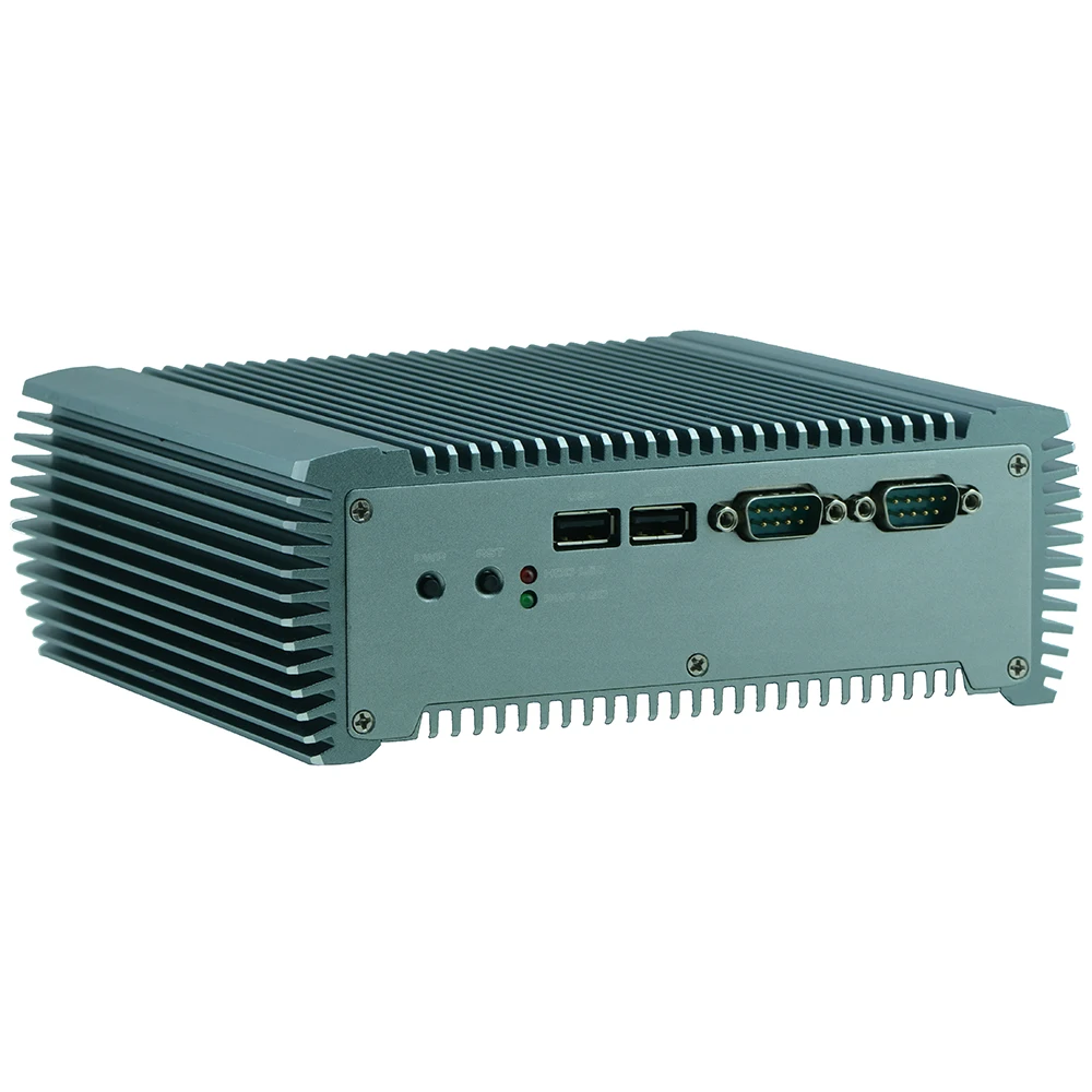 Fanless Embedded Industrial Computer with 6 COM 2 LAN 82583V Partaker Q10 (1)