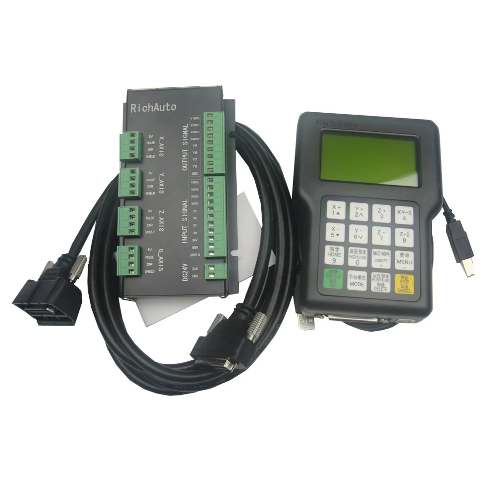 

RICHAUTO 3 AXIS CNC Machine controller A11 complete set Chinese and English letters keyboard