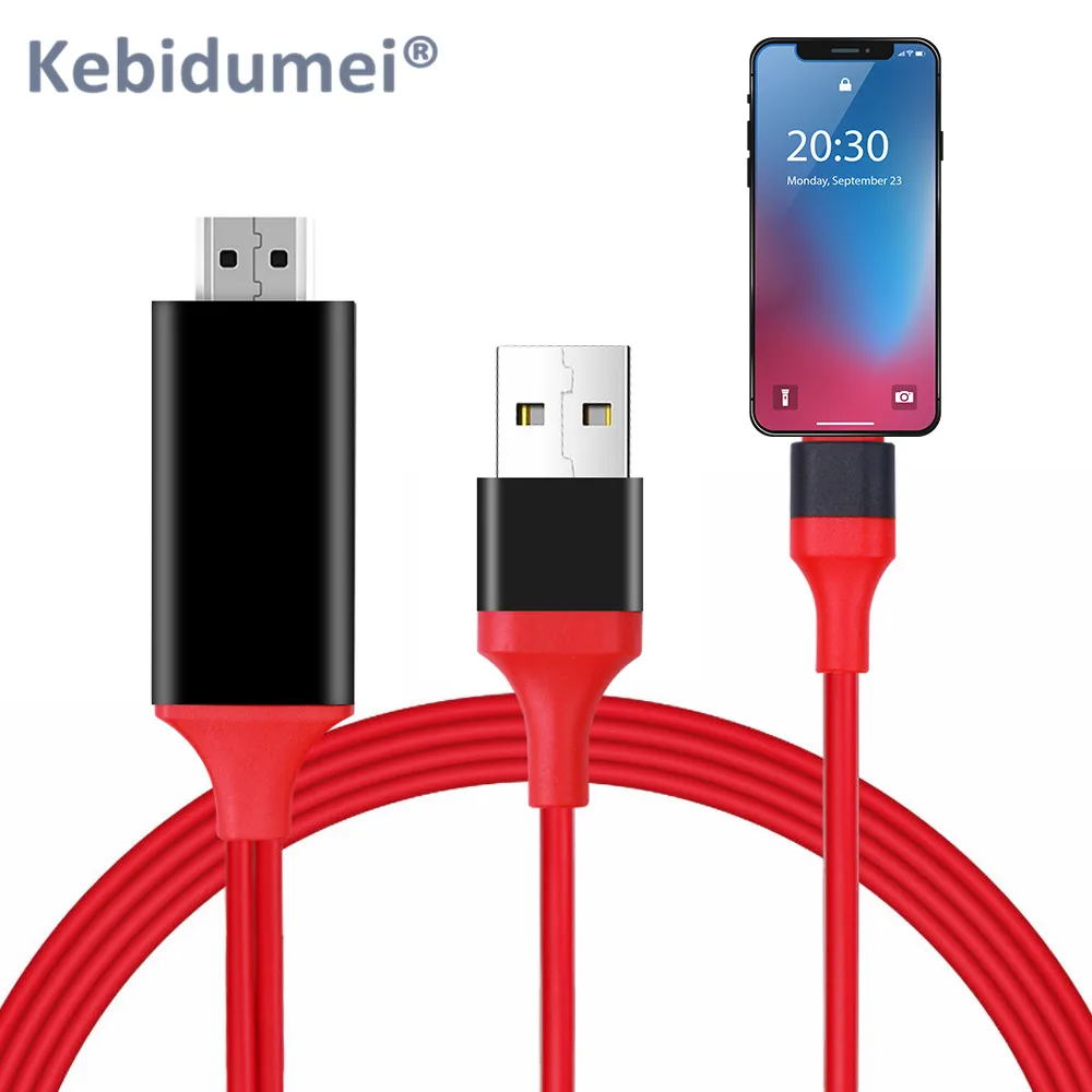 Kebidu 1 8 м HDMI кабель для Lightning Micro USB к адаптер конвертер AV HD TV iPhone iPad MHL Android Phone|Кабели