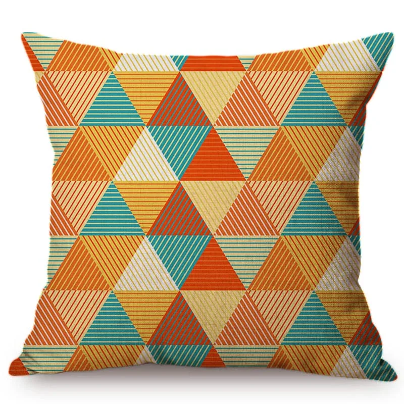 الشمال الثلاثي شريط غطاء الوسادة الملونة Houndstooth و هندسية رمي الوسائد غطاء كنبة مكتب شخصية الزخرفية
